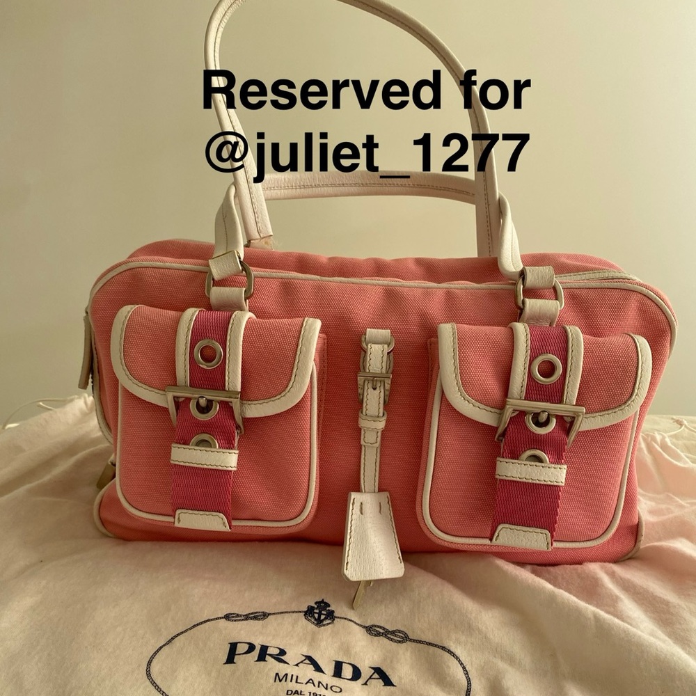 Prada Pink Canvas Handbag (Reserved for @juliet_1277)
